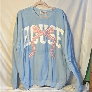 Skull House Light Blue Sweatshirt